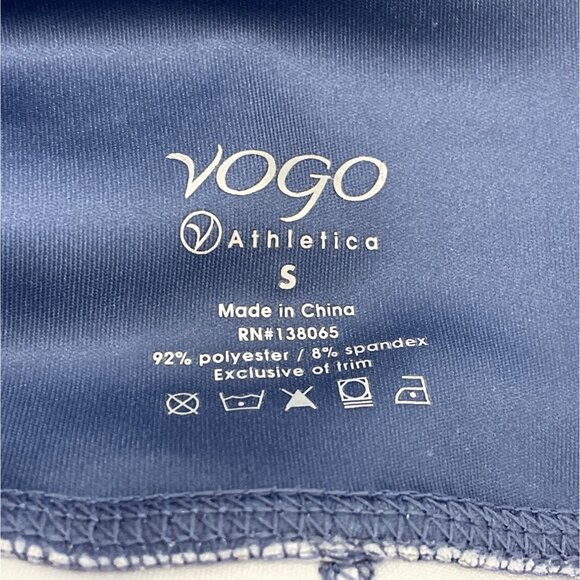 Vogo Womens Floral Activewear Skort With Inner Shorts Blue & White Size S - Picture 7 of 8